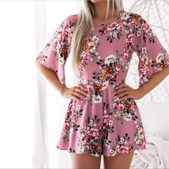Dresses & Skirts - Floral Print Romper